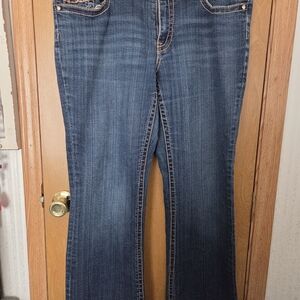 Seven7 Women's Boot Cut Jeans - Dark Blue